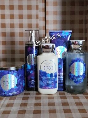 Bath & Body Works MOONLIT PATH 5PC Collection Set Bundle